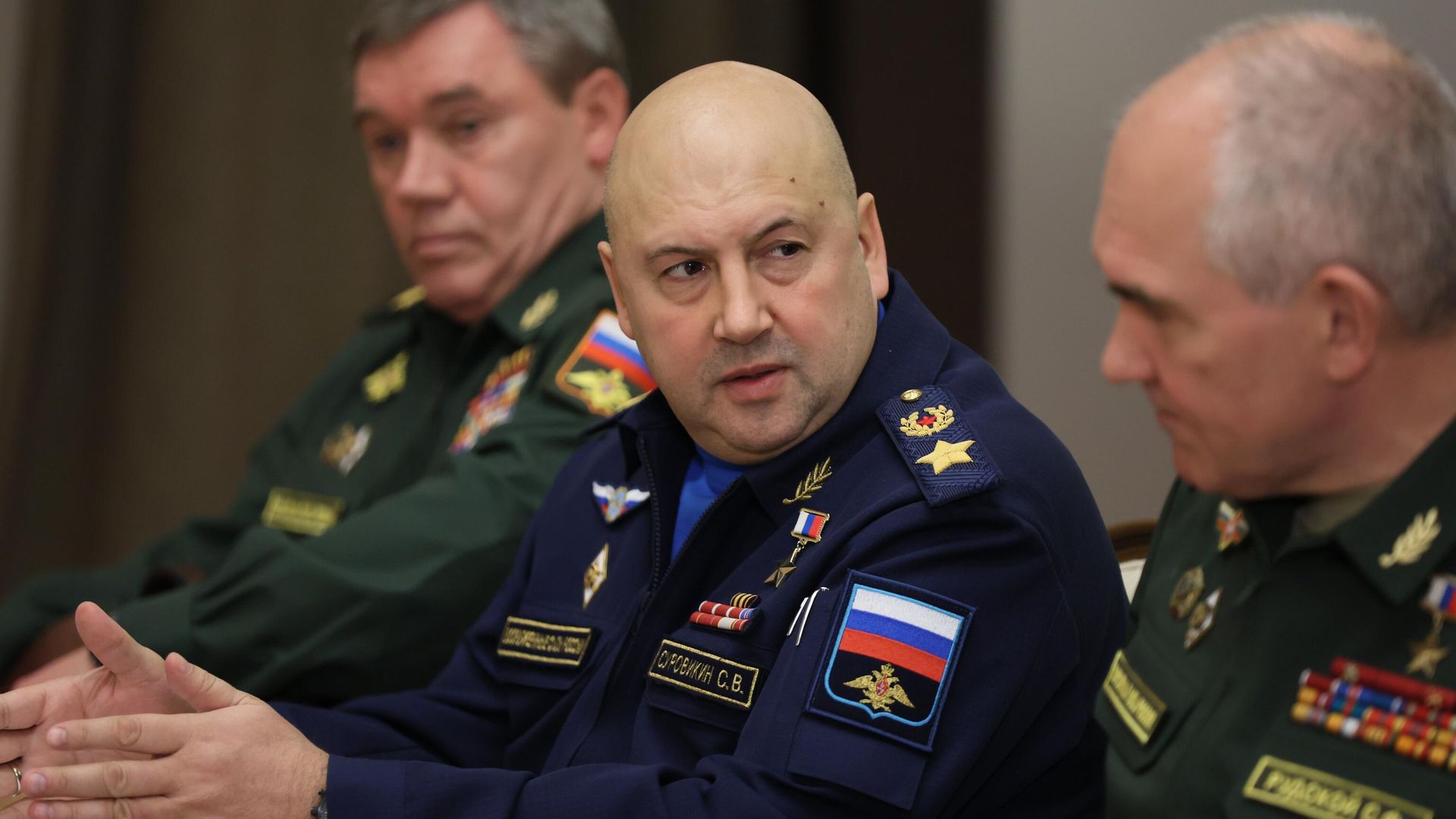 Командующий Объединенной группировкой войск в районе проведения спецоперации генерал армии Сергей Суровикин Командующий Объединенной группировкой войск в районе проведения спецоперации генерал армии Сергей Суровикин - РИА Новости, 1920, 18.10.2022
