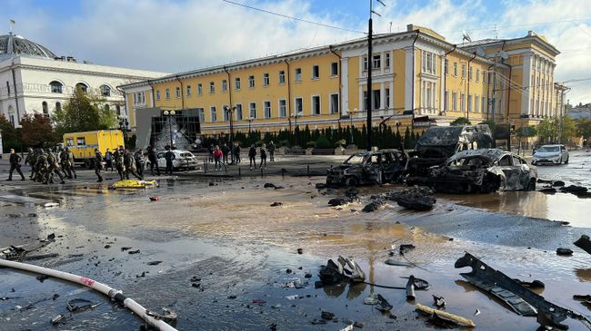 Ситуация на месте взрывов в Киеве, Украина Ситуация на месте взрывов в Киеве, Украина