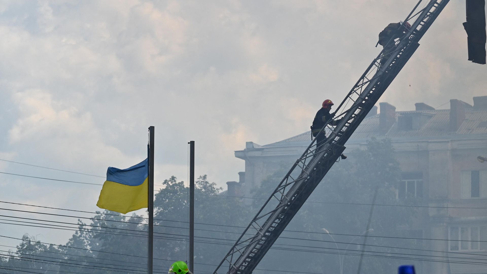 Пожарный в городе Винница, Украина Пожарный в городе Винница, Украина - РИА Новости, 1920, 11.10.2022