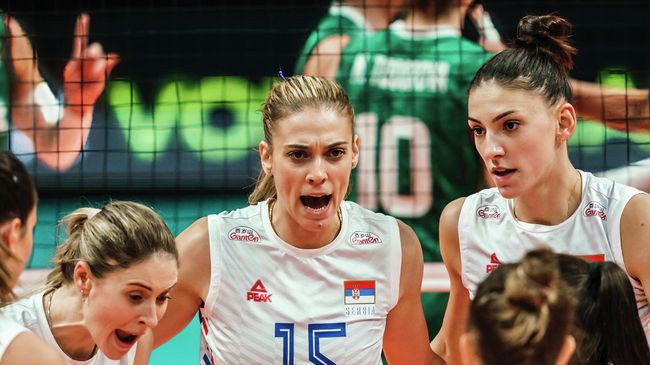 Волейболистки сборной Сербии на чемпионате мира 2022 года