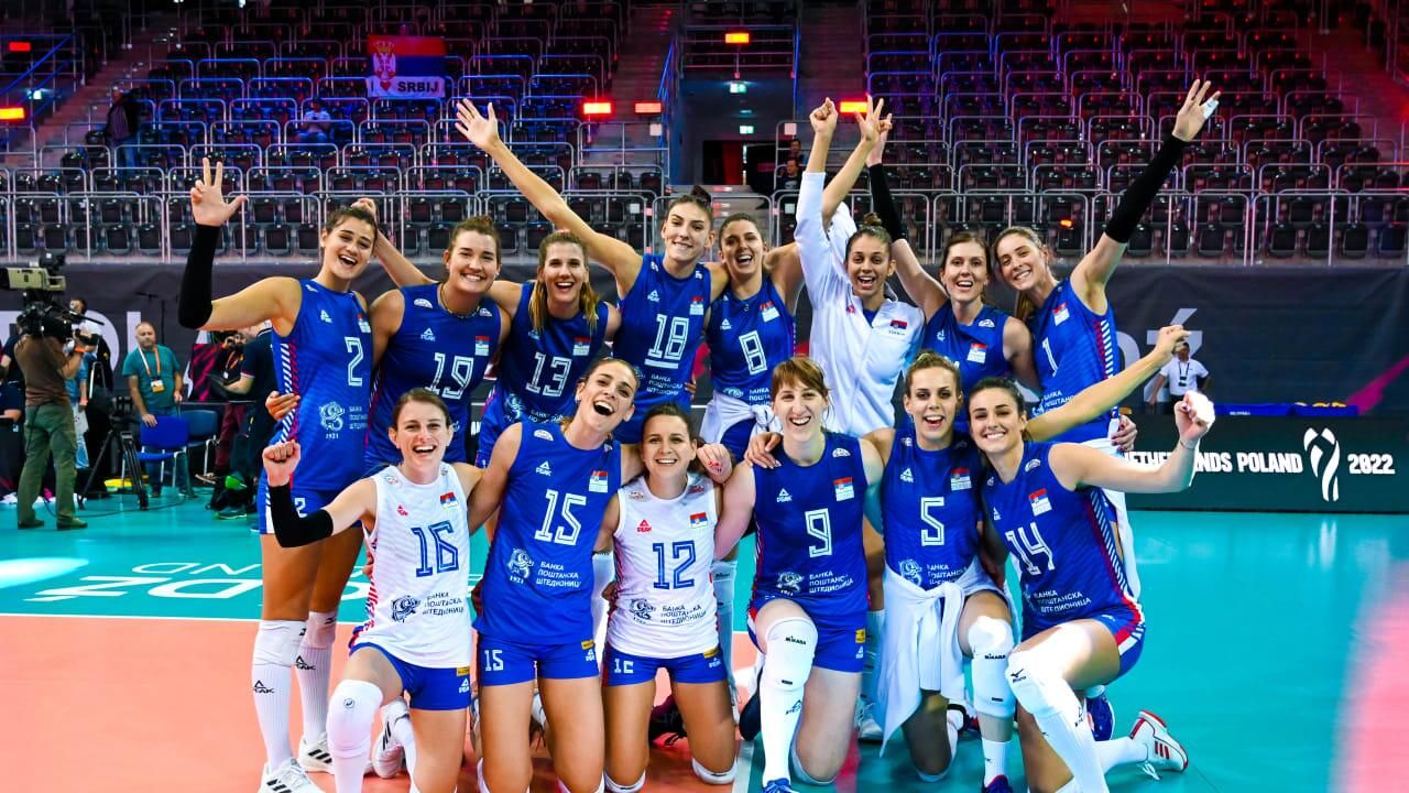 Волейболистки сборной Сербии на чемпионате мира 2022 года Волейболистки сборной Сербии на чемпионате мира 2022 года - РИА Новости, 1920, 12.10.2022