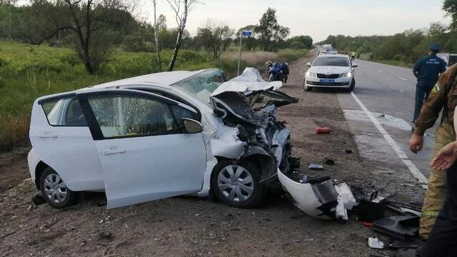 ДТП с участием Subaru Impreza и Toyota Vitz в Хабаровском крае. 20 июня 2021 ДТП с участием Subaru Impreza и Toyota Vitz в Хабаровском крае. 20 июня 2021 - РИА Новости, 1920, 15.10.2022