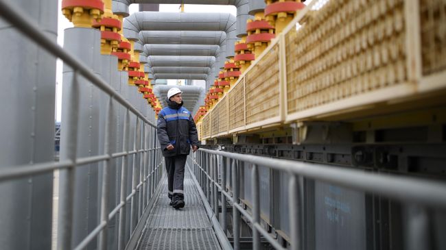 Компрессорная станция Русская, входящая в систему газопроводов для обеспечения поставок газа для Турецкого потока