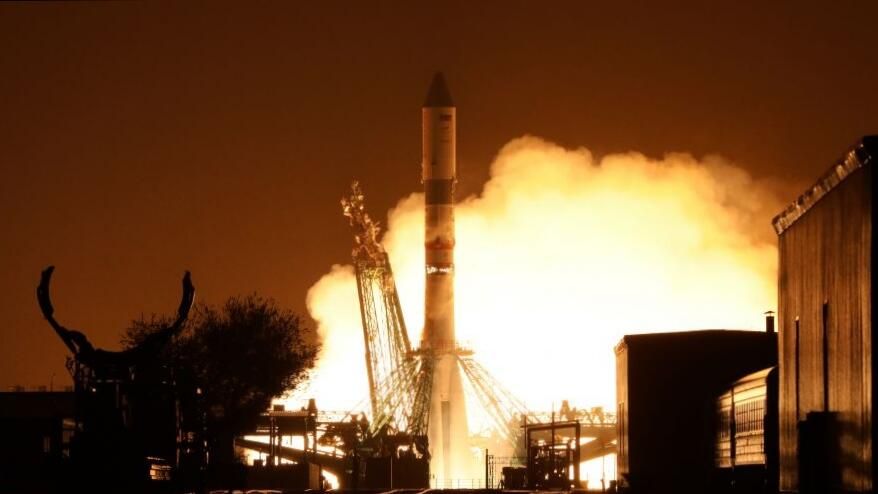 Пуск ракеты-носителя Союз-2.1а с грузовым кораблем Прогресс МС-21 с космодрома Байконур Пуск ракеты-носителя Союз-2.1а с грузовым кораблем Прогресс МС-21 с космодрома Байконур - РИА Новости, 1920, 26.10.2022