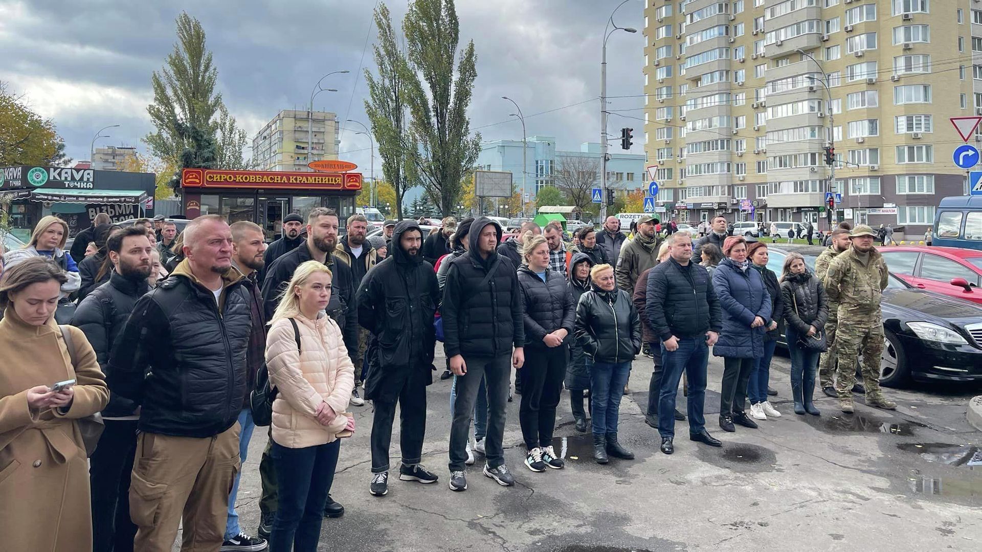 Мероприятие в честь переименования улицы Маршала Малиновского в улицу Героев полка Азов* в Киеве Мероприятие в честь переименования улицы Маршала Малиновского в улицу Героев полка Азов* в Киеве - РИА Новости, 1920, 27.10.2022