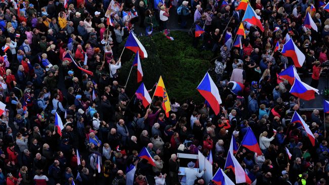 Митинг в Праге