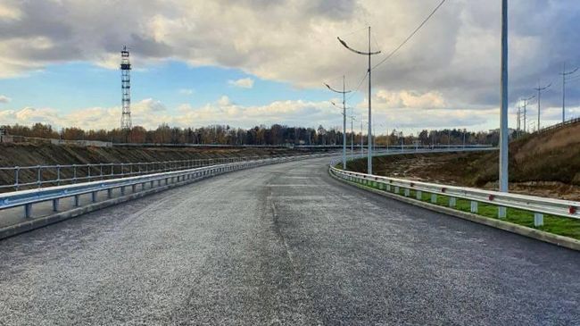 Участок западного обхода подмосковного города Электроугли