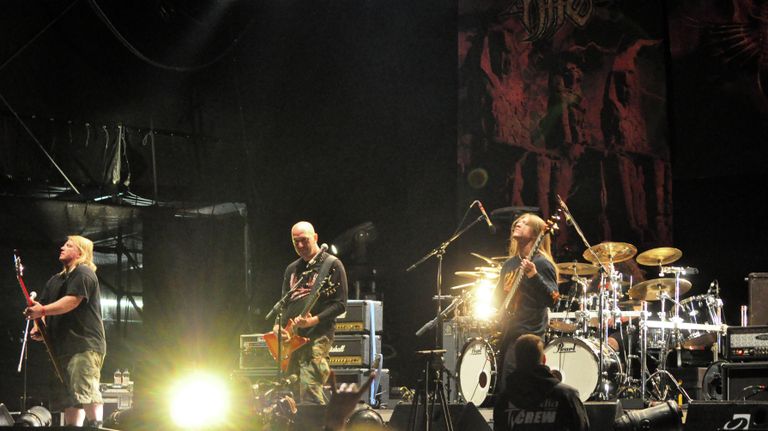 Группа Nile во время выступления на фестивале Party.San Metal Open Air