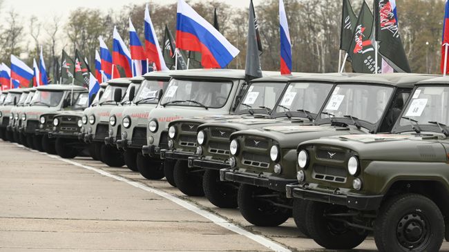 Автомобили марки УАЗ, предназначенные для нужд народной милиции ЛНР и ДНР