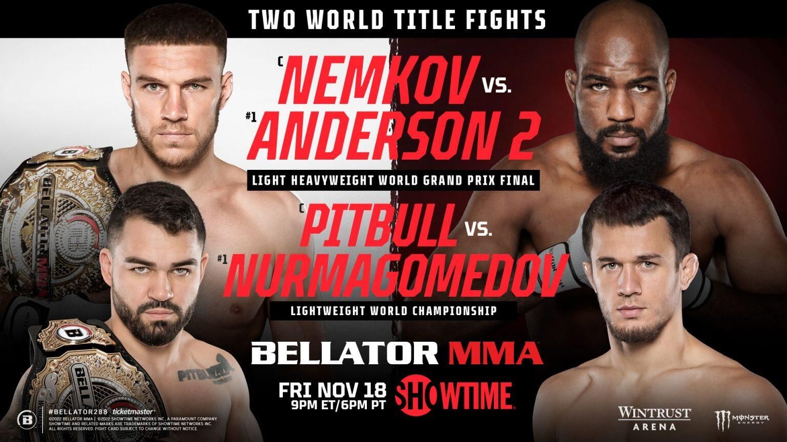 Постер турнира Bellator 288 Постер турнира Bellator 288 - РИА Новости, 1920, 17.11.2022
