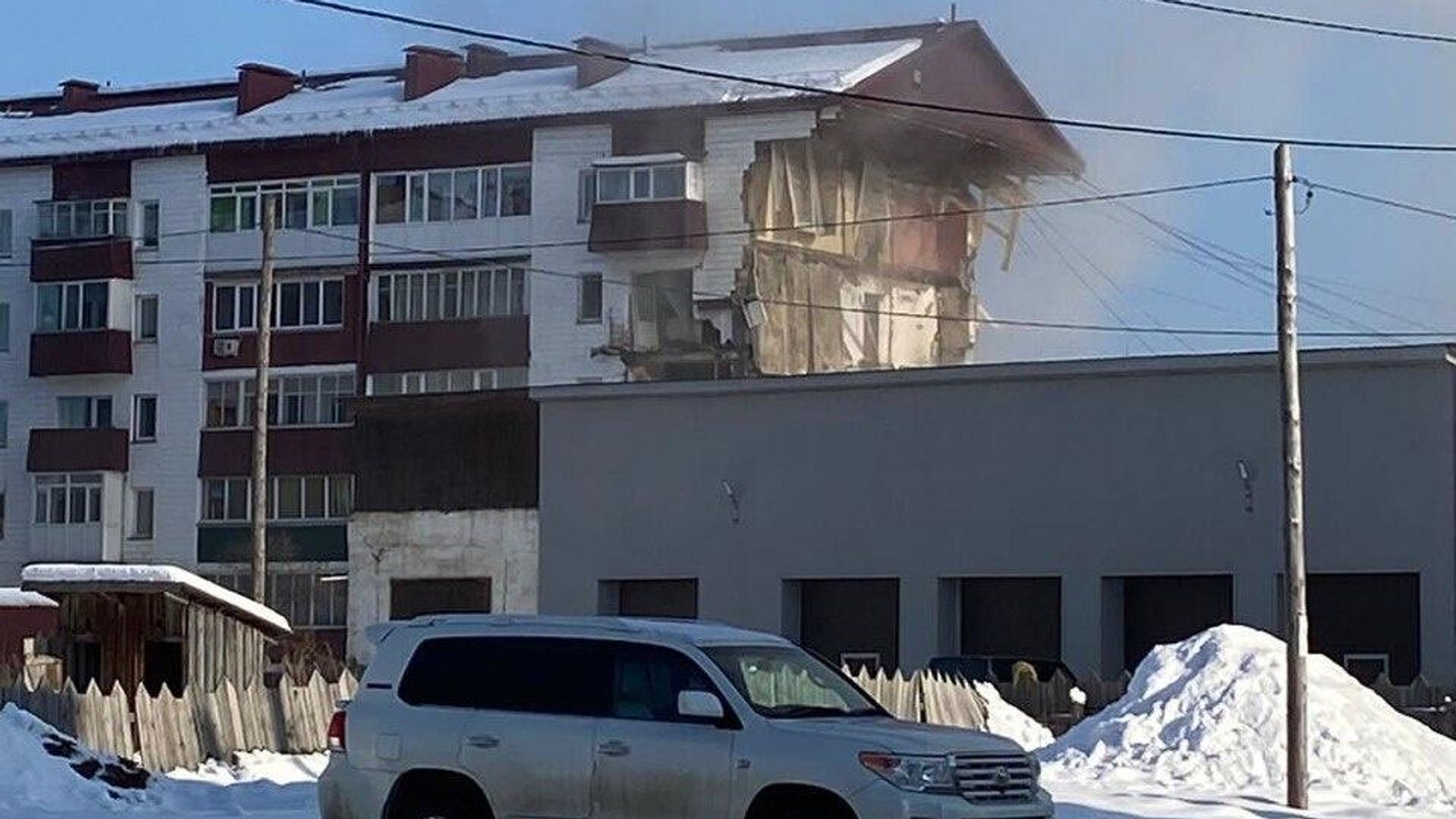 Здание в поселке Тымовское Сахалинской области, где произошел взрыв газа Здание в поселке Тымовское Сахалинской области, где произошел взрыв газа - РИА Новости, 1920, 19.11.2022