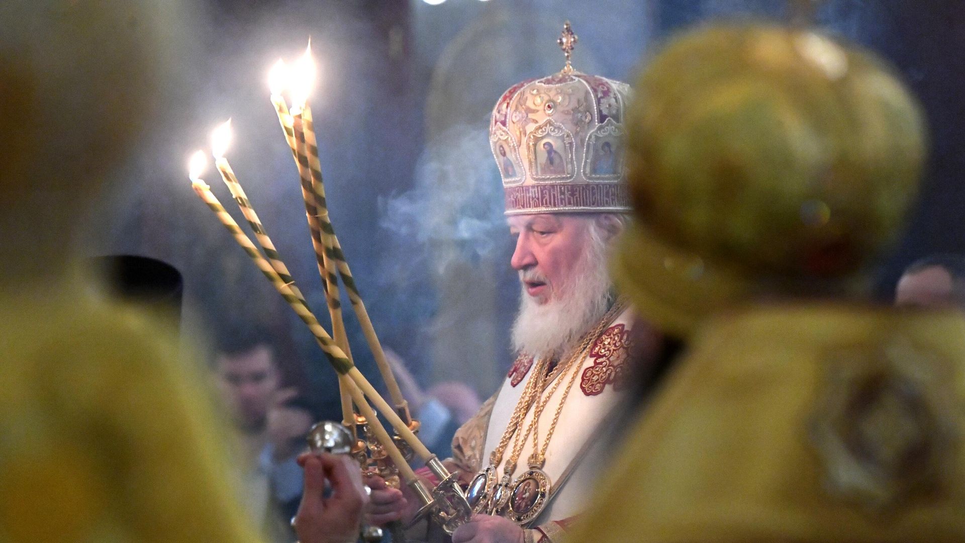 Патриарх Московский и всея Руси Кирилл во время Божественной литургии в день своего рождения в кафедральном соборном Храме Христа Спасителя в Москве Патриарх Московский и всея Руси Кирилл во время Божественной литургии в день своего рождения в кафедральном соборном Храме Христа Спасителя в Москве - РИА Новости, 1920, 22.12.2022