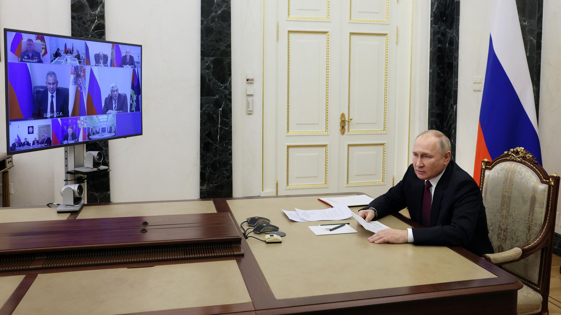 Путин проводит заседание координационного совета при правительстве по обеспечению потребностей вооружённых сил Путин проводит заседание координационного совета при правительстве по обеспечению потребностей вооружённых сил - РИА Новости, 1920, 24.11.2022