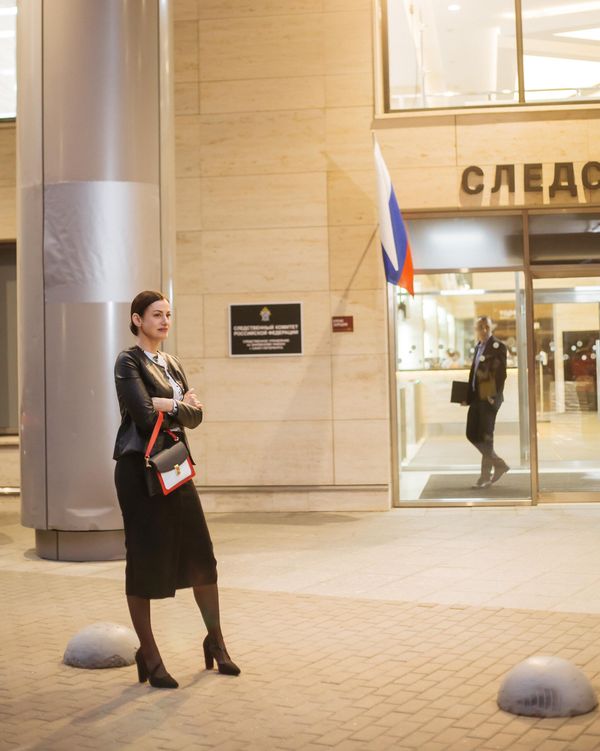 Анна Ковальчук на съемках сериала Тайны следствия 