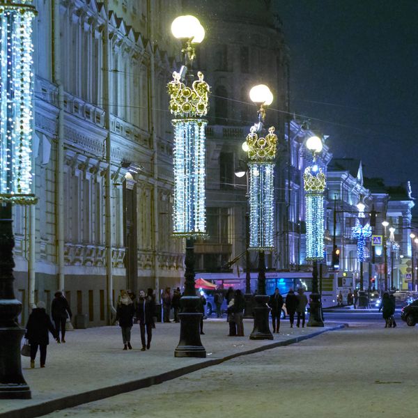 Новогодняя иллюминация у Государственного Эрмитажа в Санкт-Петербурге Новогодняя иллюминация у Государственного Эрмитажа в Санкт-Петербурге