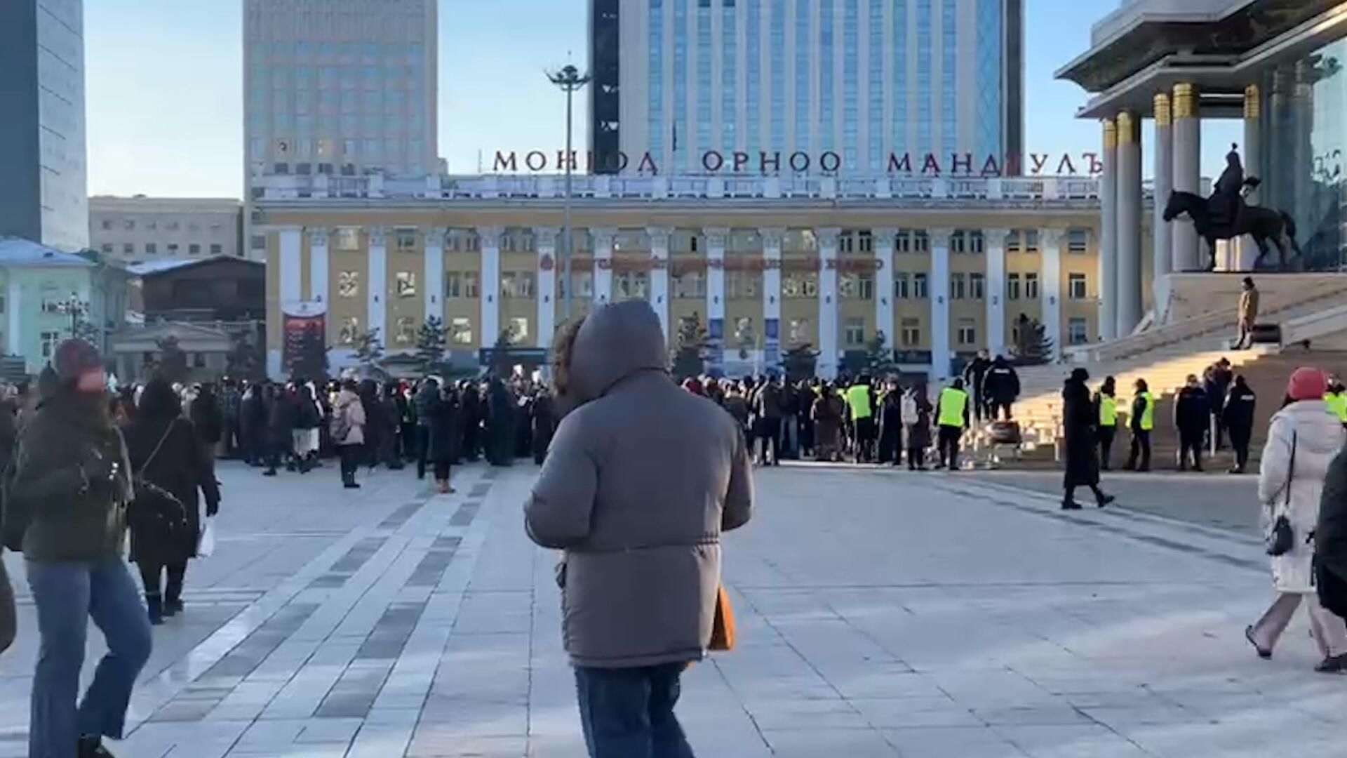 Акция протеста в Улан-Баторе Акция протеста в Улан-Баторе - РИА Новости, 1920, 07.12.2022