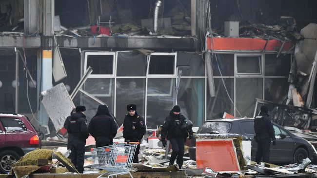 Пожар в ТЦ Мега Химки