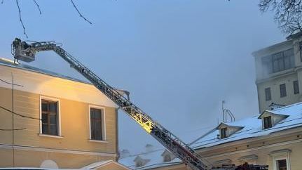 На месте пожара в Малом Знаменском переулке в Москве На месте пожара в Малом Знаменском переулке в Москве - РИА Новости, 1920, 10.12.2022