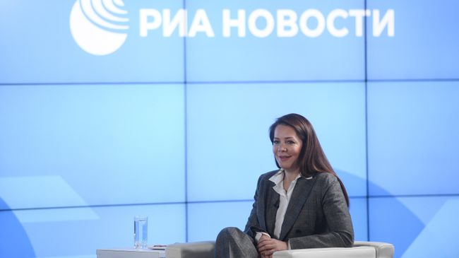 Заместитель мэра Москвы в правительстве Москвы по вопросам социального развития Анастасия Ракова  во время интервью РИА Новости