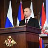 Президент России Владимир Путин выступает на расширенном заседании коллегии министерства обороны РФ