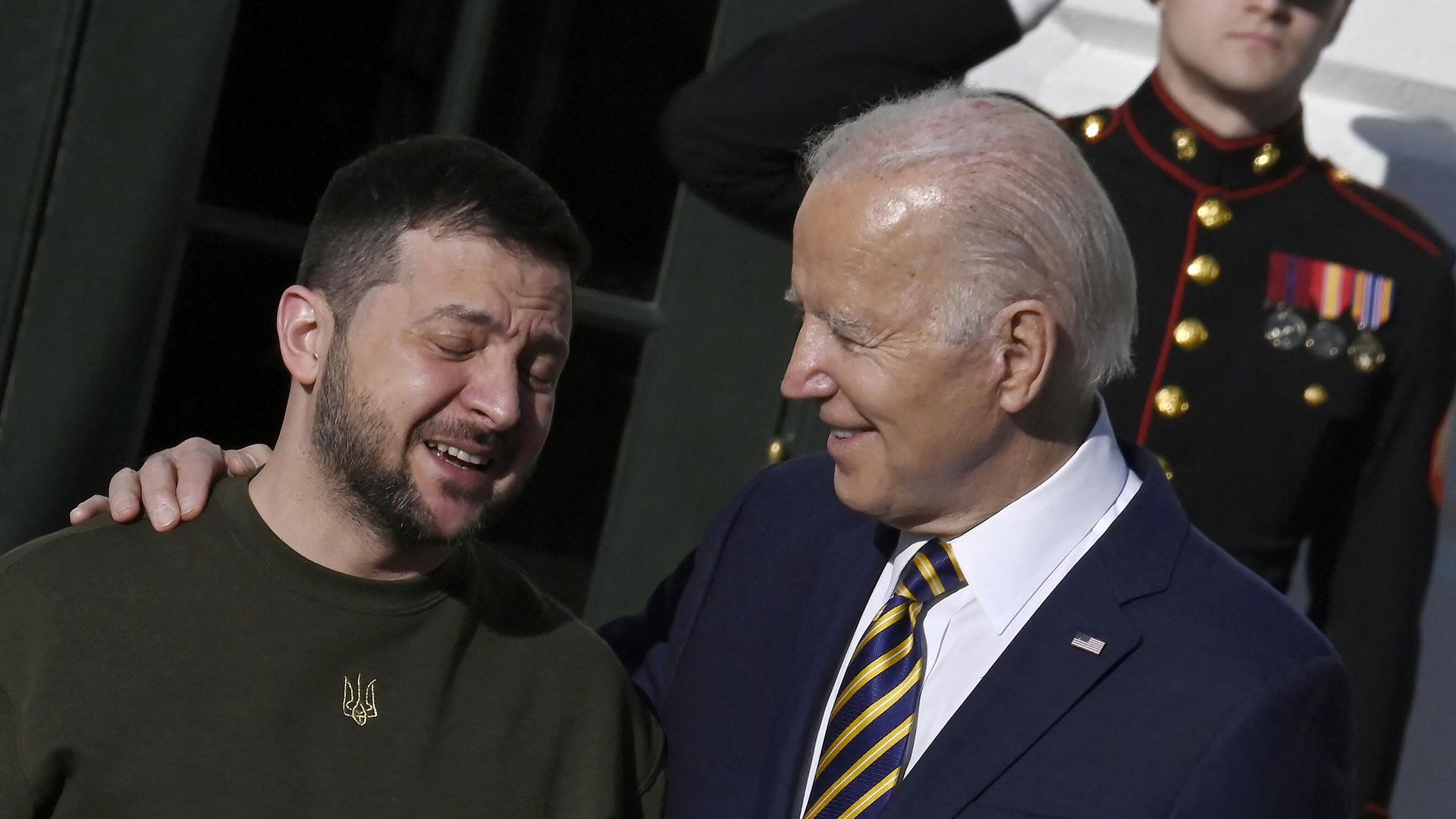 Президент США Джо Байден и президент Украины Владимир Зеленский во время встречи в Вашингтоне Президент США Джо Байден и президент Украины Владимир Зеленский во время встречи в Вашингтоне - РИА Новости, 1920, 22.12.2022