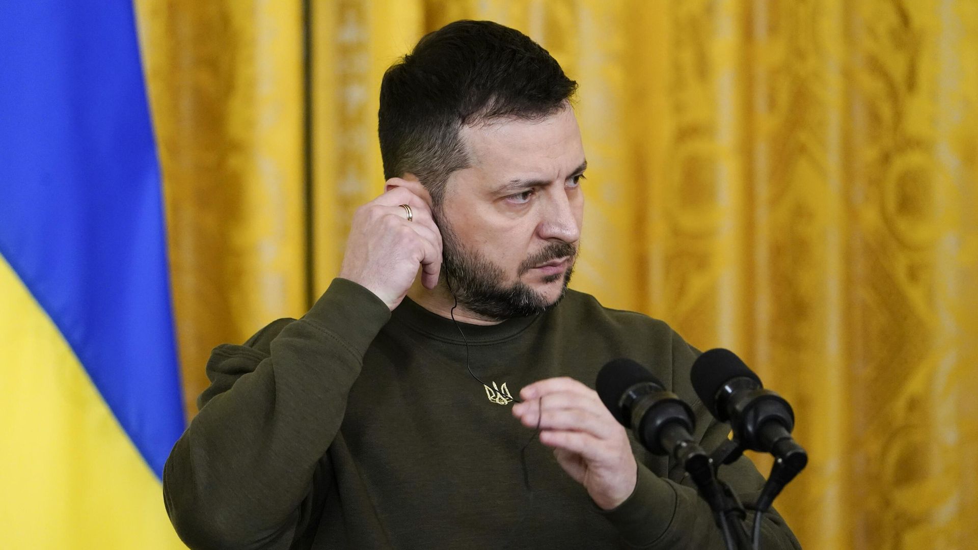 Президент Украины Владимир Зеленский во время пресс-конференции в Вашингтоне Президент Украины Владимир Зеленский во время пресс-конференции в Вашингтоне - РИА Новости, 1920, 22.12.2022