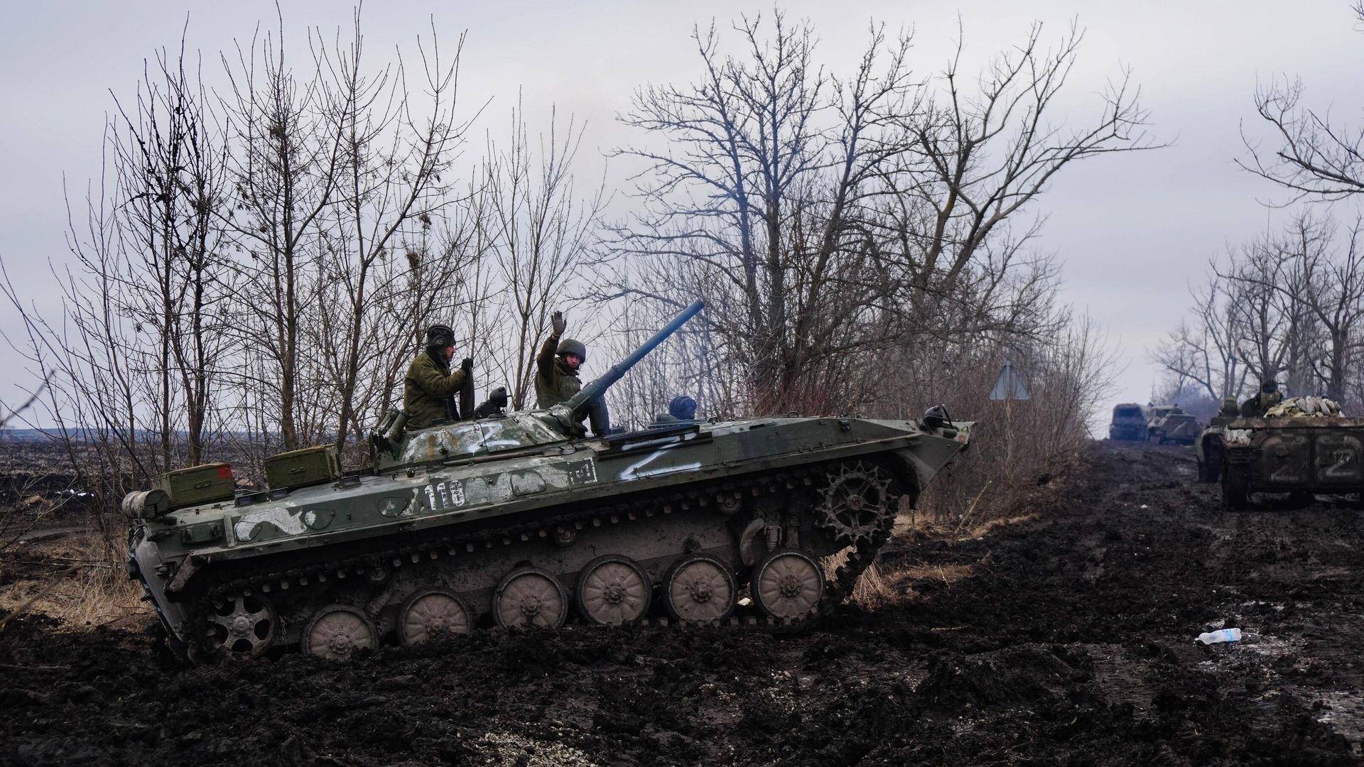 Военнослужащие народной милиции ДНР на боевой машине пехоты БМП-1 Военнослужащие народной милиции ДНР на боевой машине пехоты БМП-1 - РИА Новости, 1920, 24.12.2022