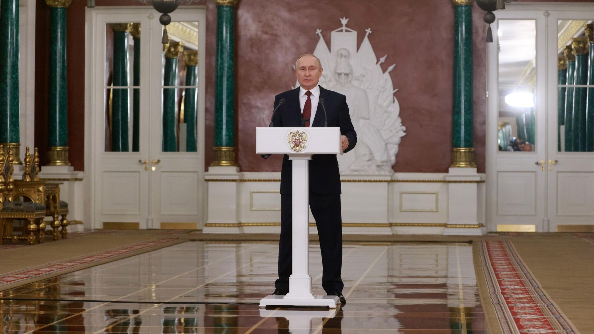 Президент РФ Владимир Путин на пресс-конференции по итогам заседания Государственного Совета Президент РФ Владимир Путин на пресс-конференции по итогам заседания Государственного Совета - РИА Новости, 1920, 31.12.2022