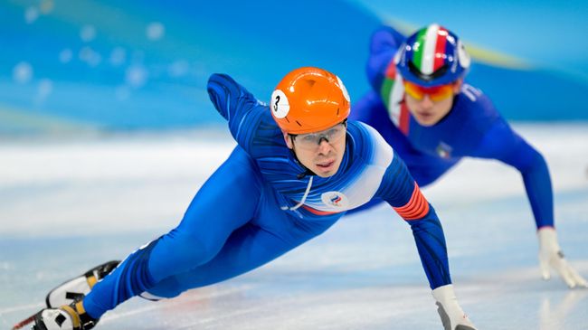 Российский спортсмен, член сборной России Семен Елистратов и Пьетро Сигель 