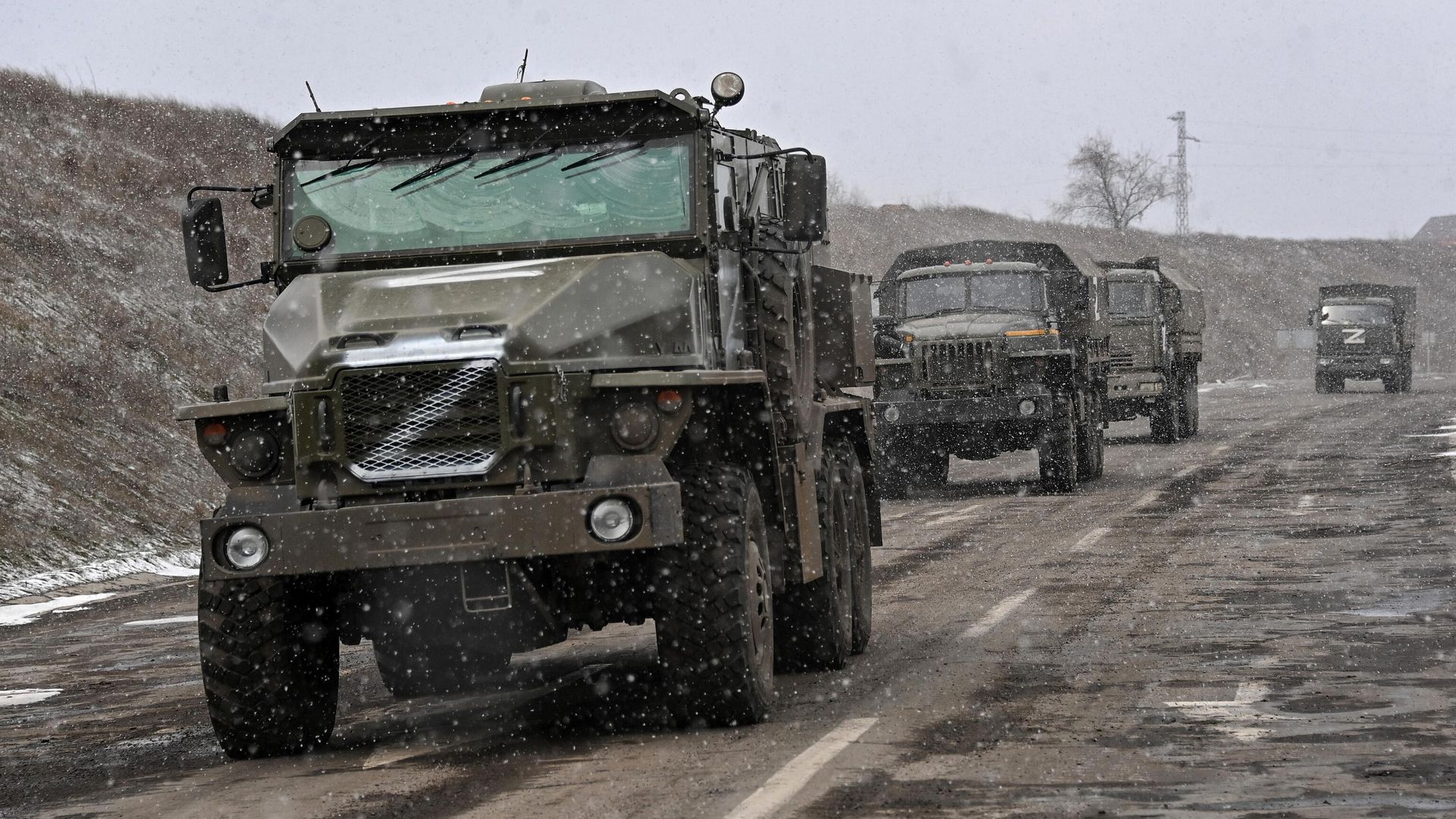 Колонна российской военной техники Колонна российской военной техники - РИА Новости, 1920, 22.11.2023