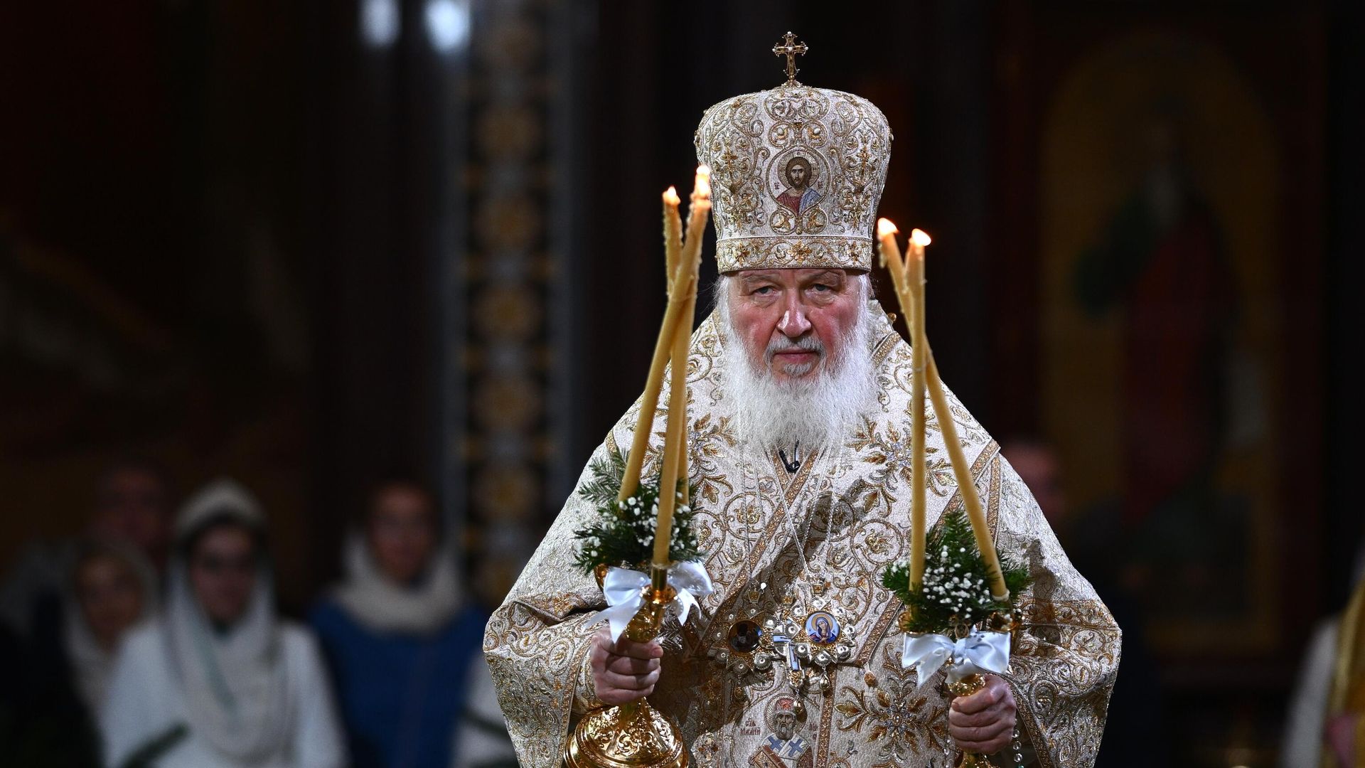 Патриарх Московский и всея Руси Кирилл во время Рождественского богослужения Патриарх Московский и всея Руси Кирилл во время Рождественского богослужения - РИА Новости, 1920, 07.01.2023