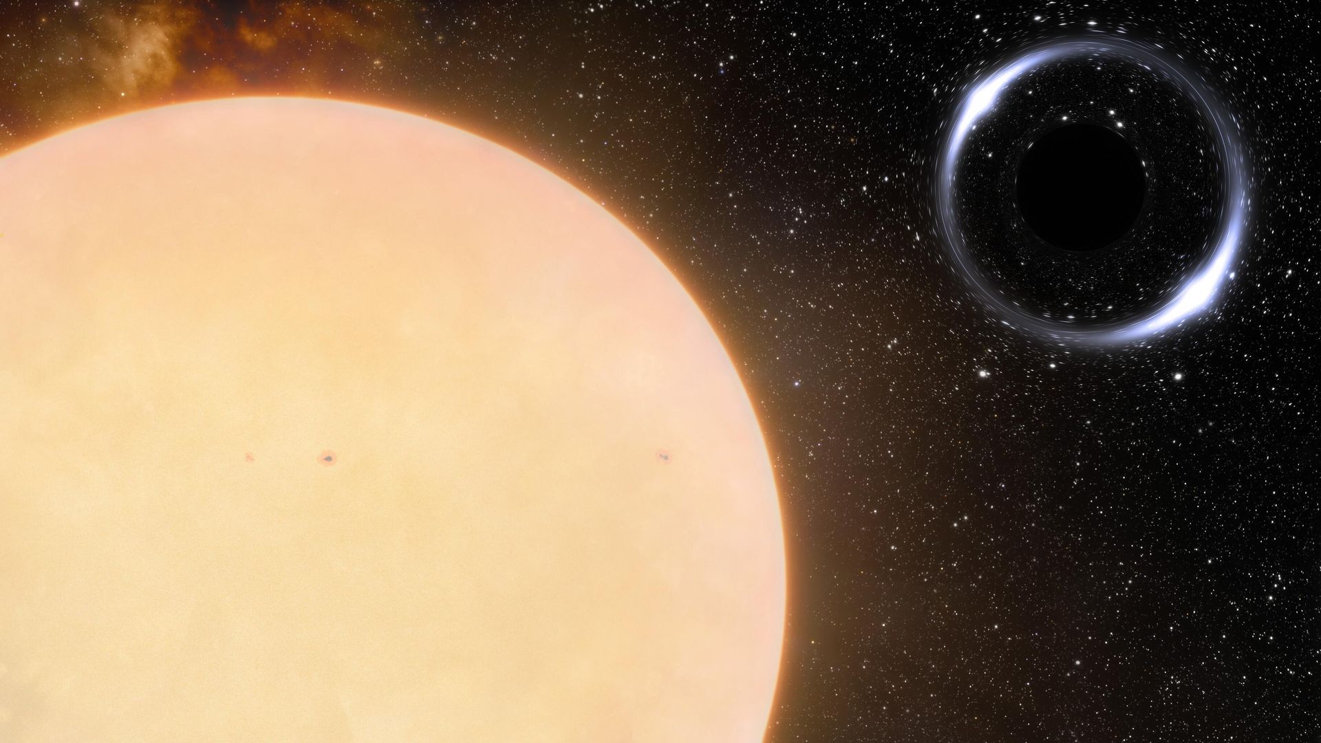 Так в представлении художника выглядит спящая черная дыра Gaia BH1, расположенная на расстоянии 1566 световых лет Так в представлении художника выглядит спящая черная дыра Gaia BH1, расположенная на расстоянии 1566 световых лет - РИА Новости, 1920, 12.01.2023