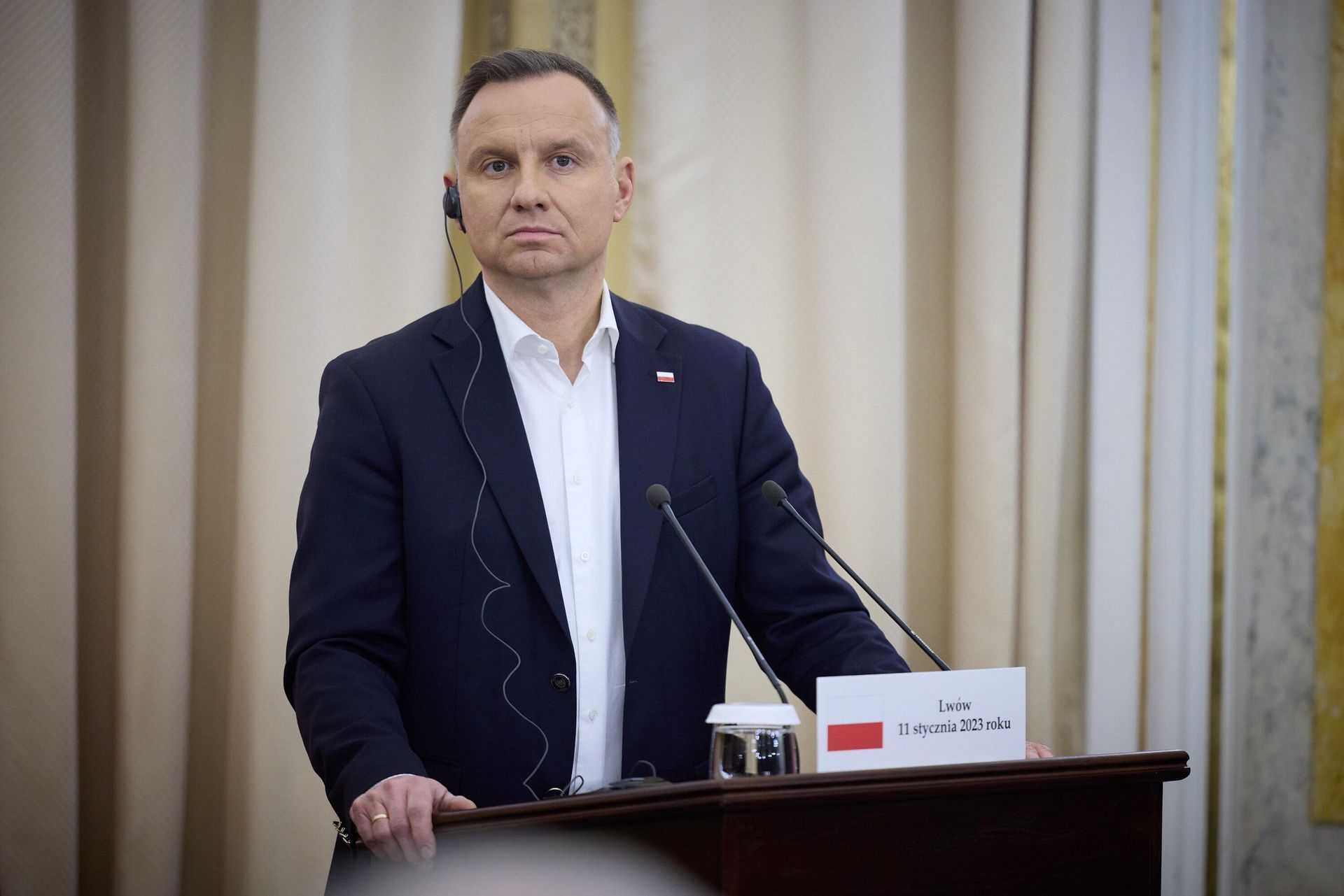 Президент Польши Анджей Дуда во время поездки во Львов. 11 января 2023 Президент Польши Анджей Дуда во время поездки во Львов. 11 января 2023 - РИА Новости, 1920, 10.04.2023