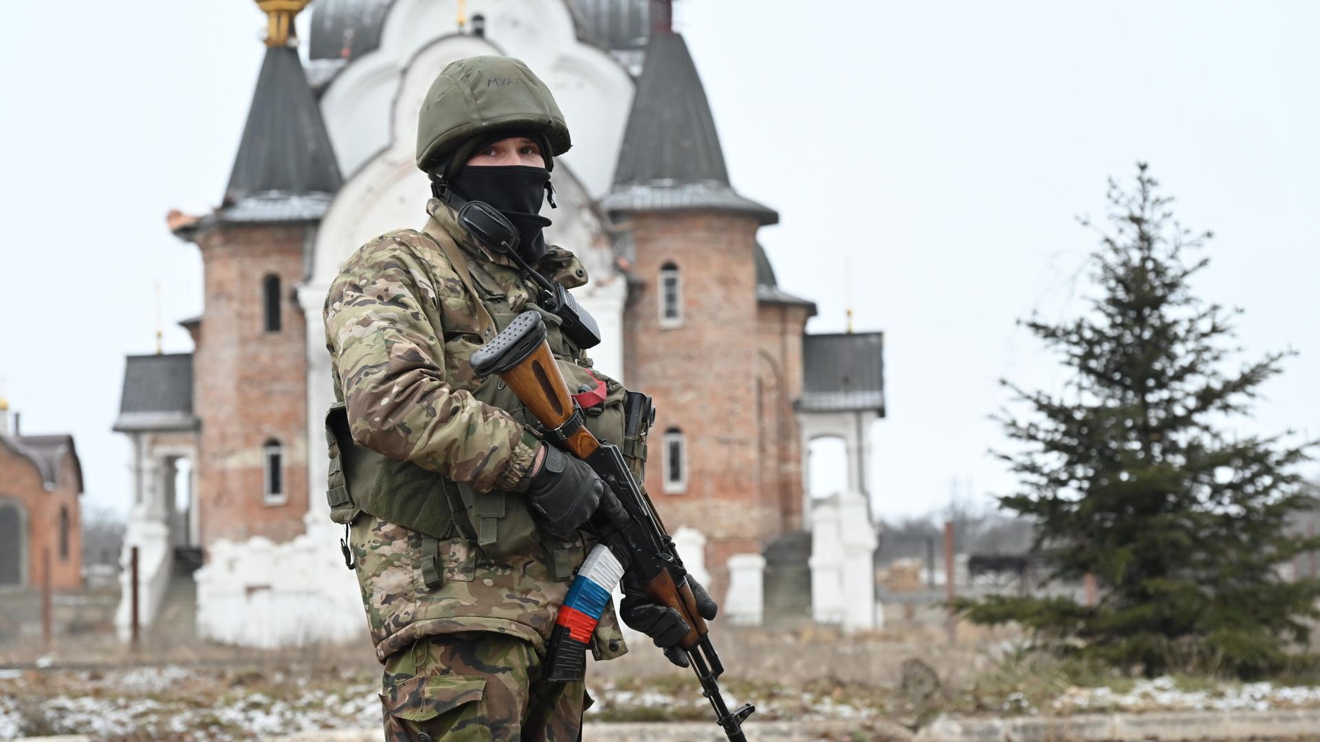Боец подразделения ЧВК Вагнер в Соледаре Боец подразделения ЧВК Вагнер в Соледаре - РИА Новости, 1920, 30.01.2023