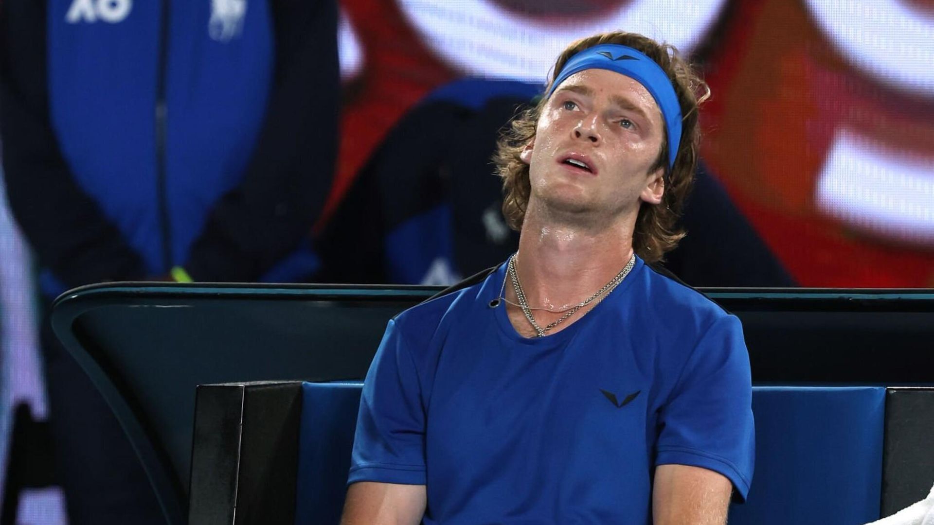 Российский теннисист Андрей Рублев в матче с Новаком Джоковичем на Australian Open Российский теннисист Андрей Рублев в матче с Новаком Джоковичем на Australian Open - РИА Новости, 1920, 18.11.2023
