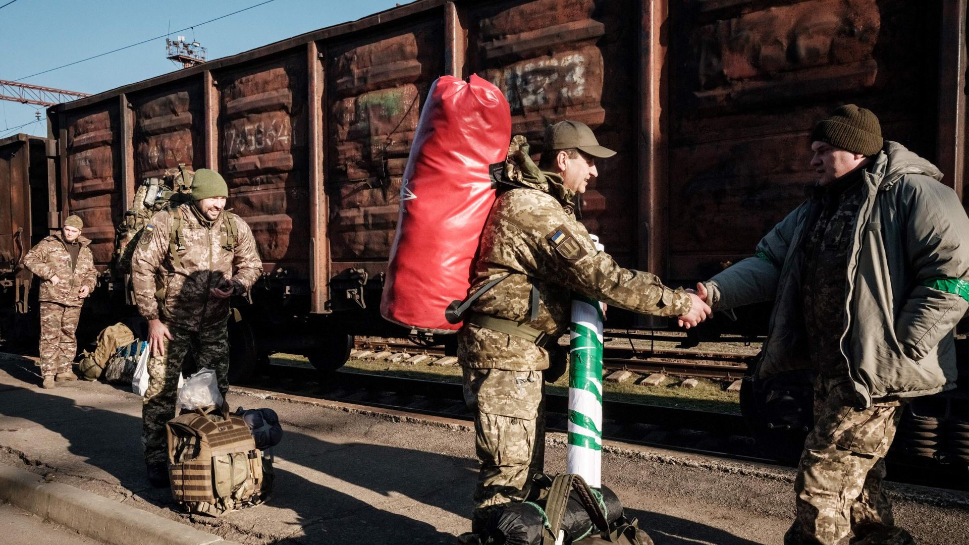 Украинские солдаты на вокзале в Краматорске Украинские солдаты на вокзале в Краматорске - РИА Новости, 1920, 31.01.2023
