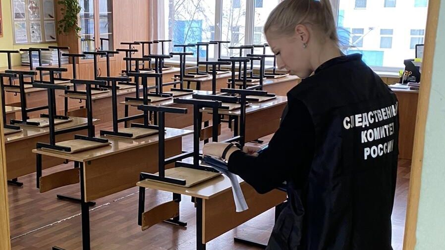 Сотрудница СК России в лицее города Химки, где ученица получила ножевые ранения Сотрудница СК России в лицее города Химки, где ученица получила ножевые ранения - РИА Новости, 1920, 10.02.2023