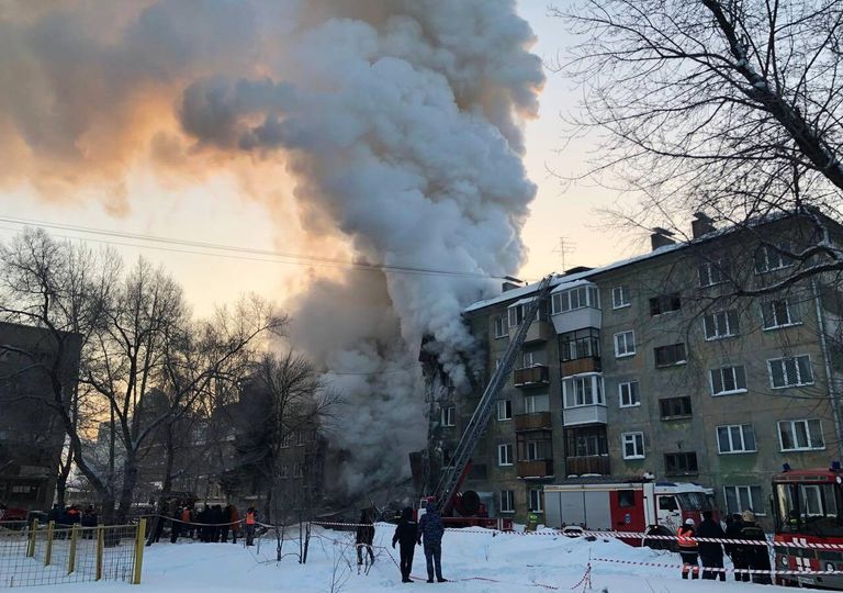Взрыв газа в жилом доме в Новосибирске Взрыв газа в жилом доме в Новосибирске