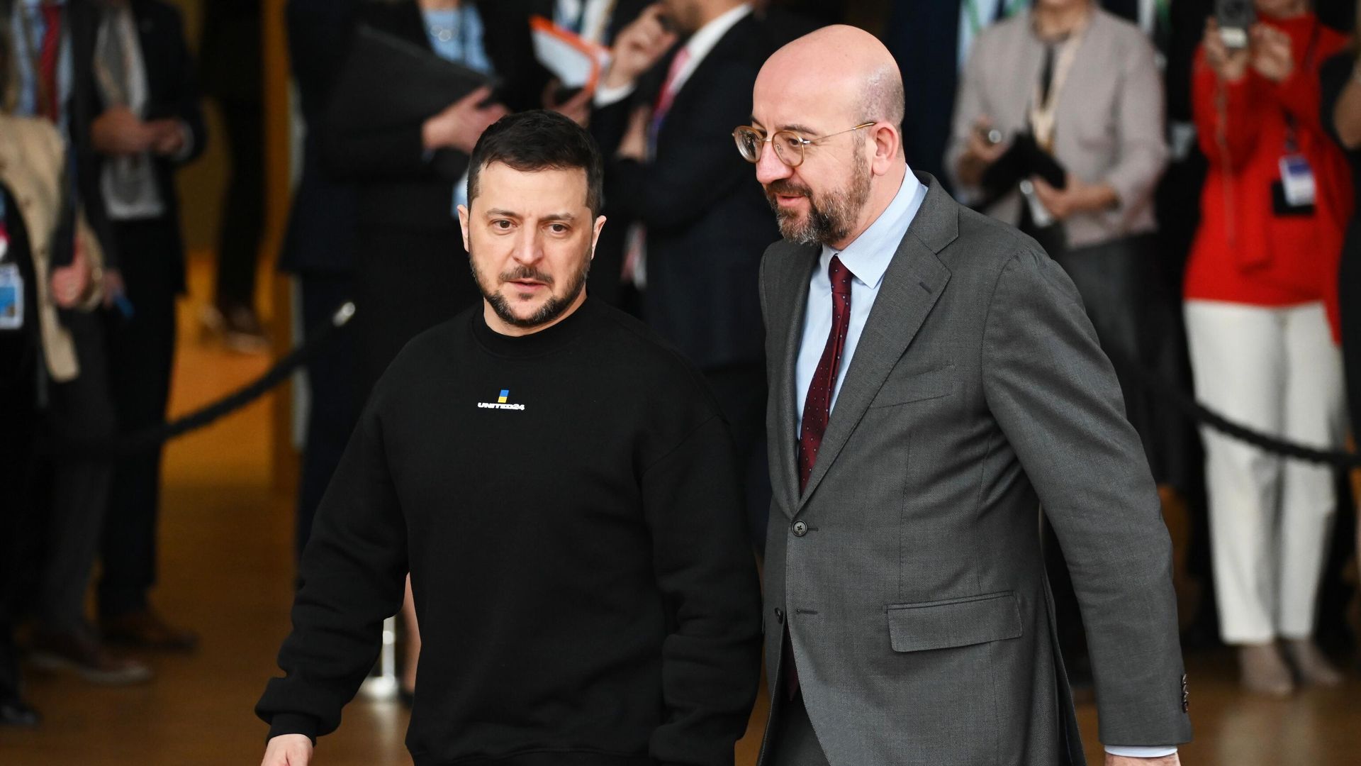 Президент Украины Владимир Зеленский и председатель Европейского совета Шарль Мишель Президент Украины Владимир Зеленский и председатель Европейского совета Шарль Мишель - РИА Новости, 1920, 17.07.2023