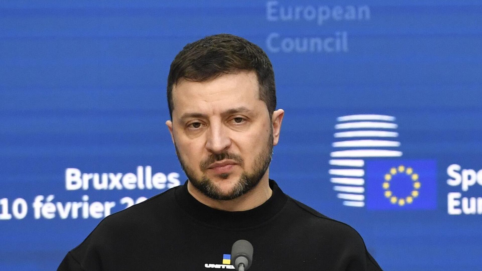 Президент Украины Владимир Зеленский во время пресс-конференции на саммите ЕС в Брюсселе Президент Украины Владимир Зеленский во время пресс-конференции на саммите ЕС в Брюсселе - РИА Новости, 1920, 09.02.2023