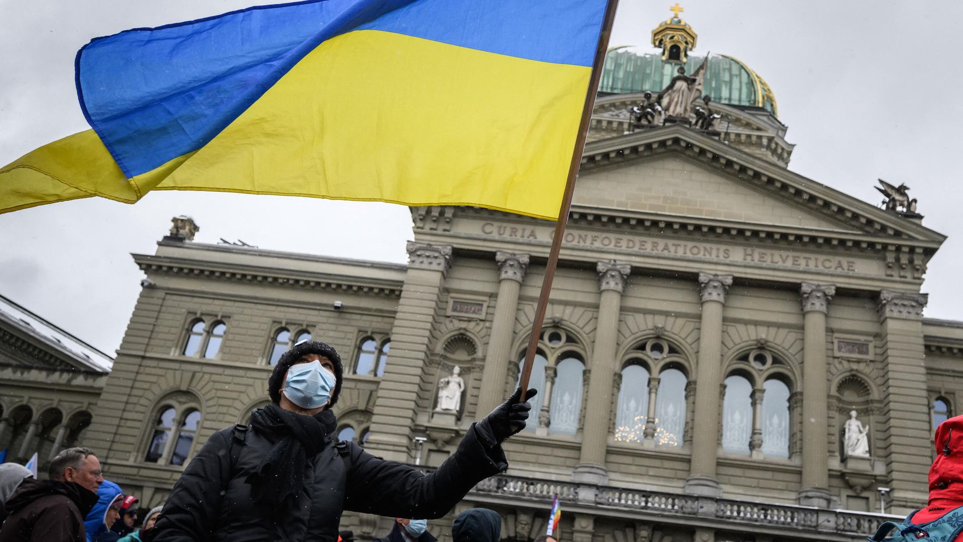 Акция протеста перед зданием парламента Швейцарии в Берне Акция протеста перед зданием парламента Швейцарии в Берне - РИА Новости, 1920, 03.02.2024