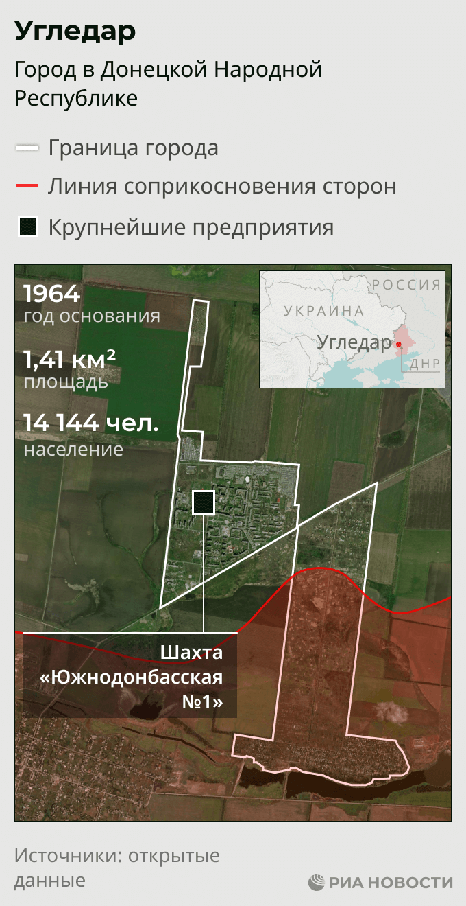 Угледар: ключевые характеристики и линия соприкосновения сторон