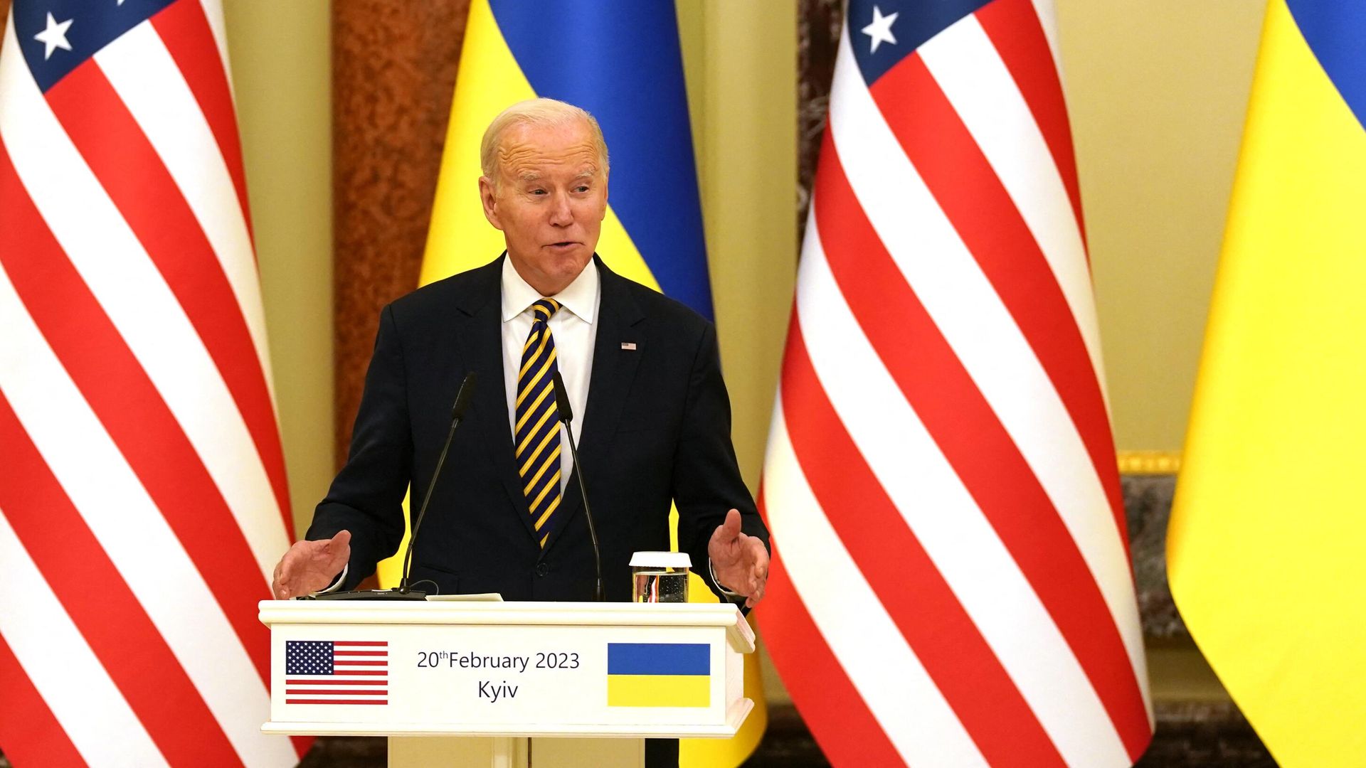 Президент США Джо Байден во время пресс-конференции в Киеве Президент США Джо Байден во время пресс-конференции в Киеве - РИА Новости, 1920, 20.02.2023