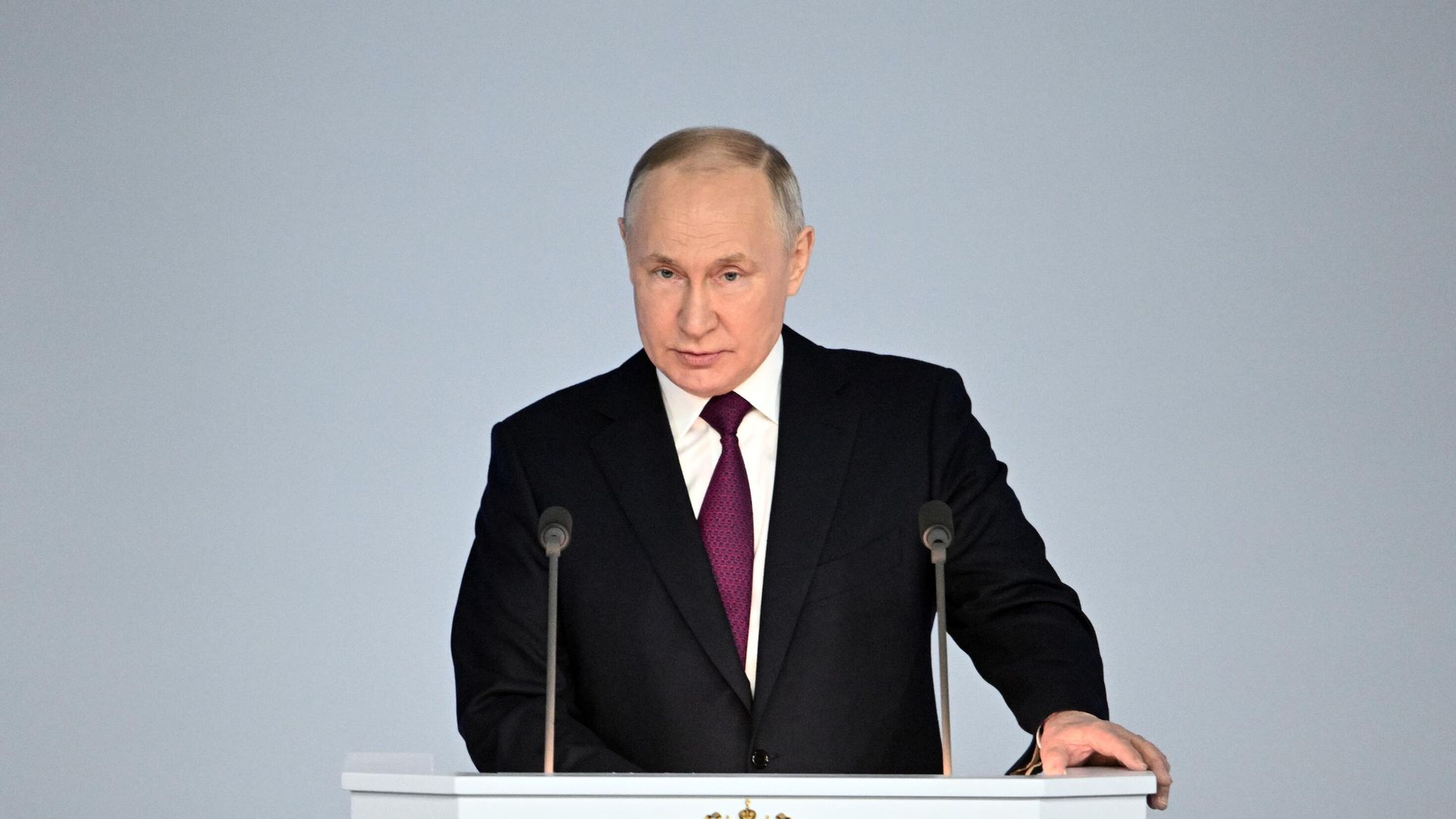 Президент РФ Владимир Путин выступает с ежегодным посланием Федеральному собранию - РИА Новости, 1920, 23.02.2023