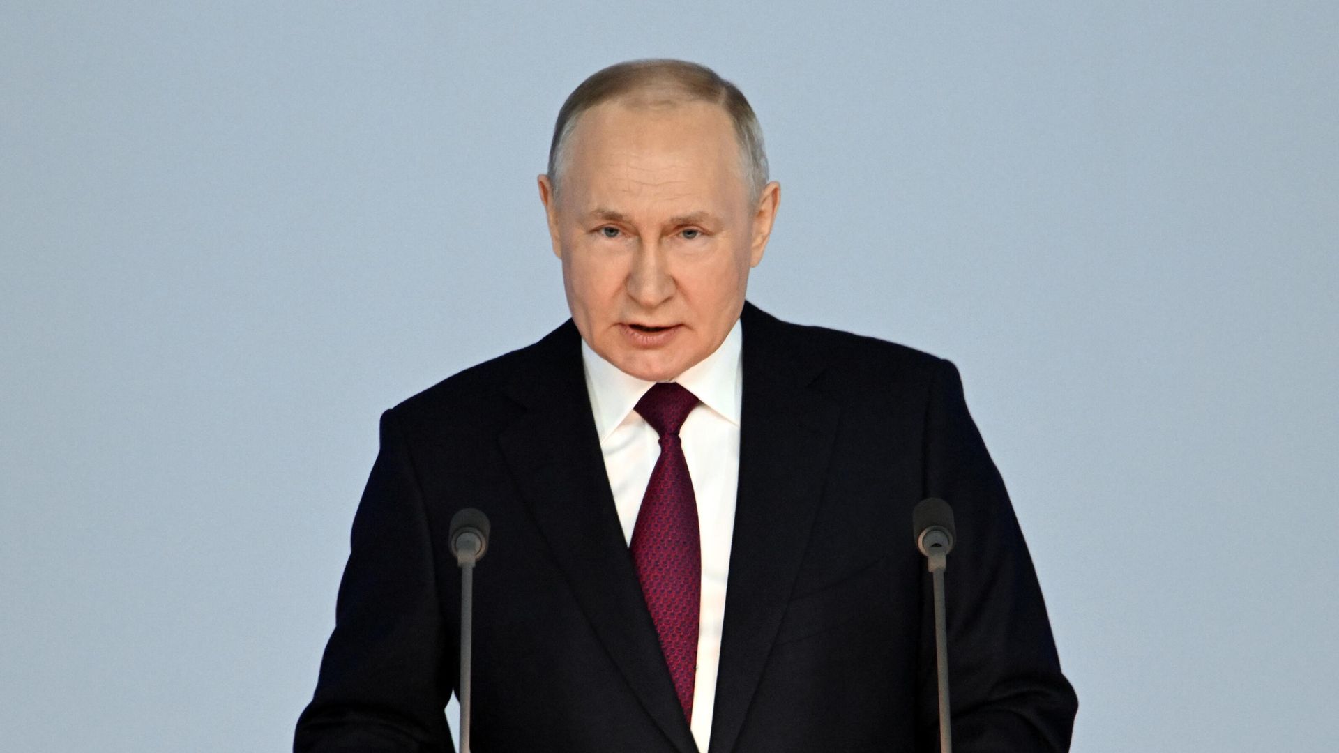 Президент РФ Владимир Путин выступает с ежегодным посланием Федеральному собранию Президент РФ Владимир Путин выступает с ежегодным посланием Федеральному собранию - РИА Новости, 1920, 21.02.2023