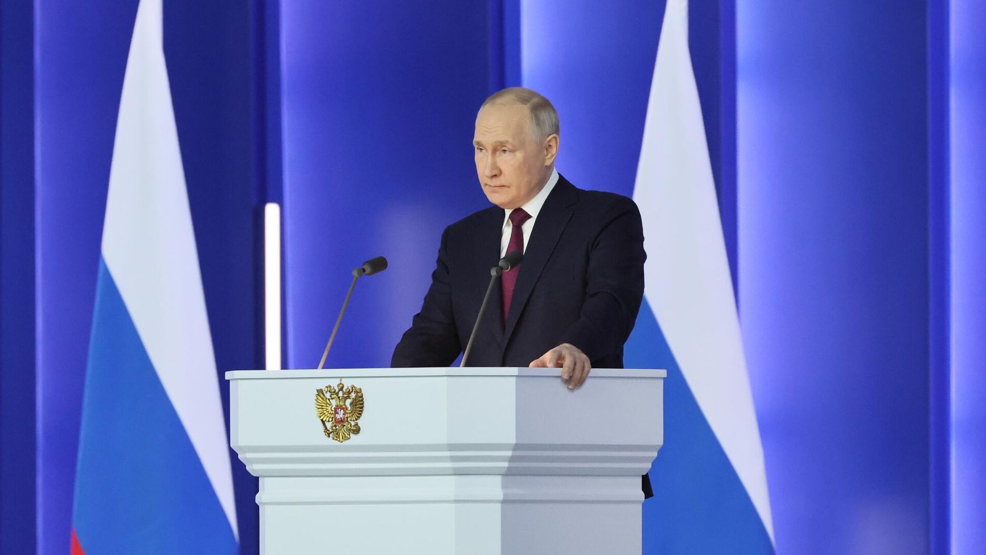 Президент РФ Владимир Путин выступает с ежегодным посланием Федеральному собранию - РИА Новости, 1920, 27.02.2023