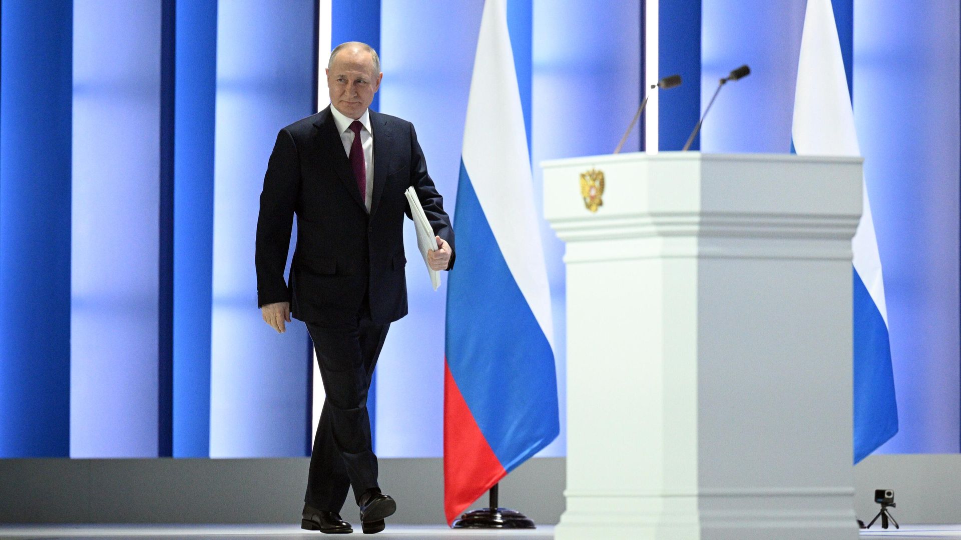 Президент России Владимир Путин перед началом ежегодного послания Федеральному собранию - РИА Новости, 1920, 22.02.2023