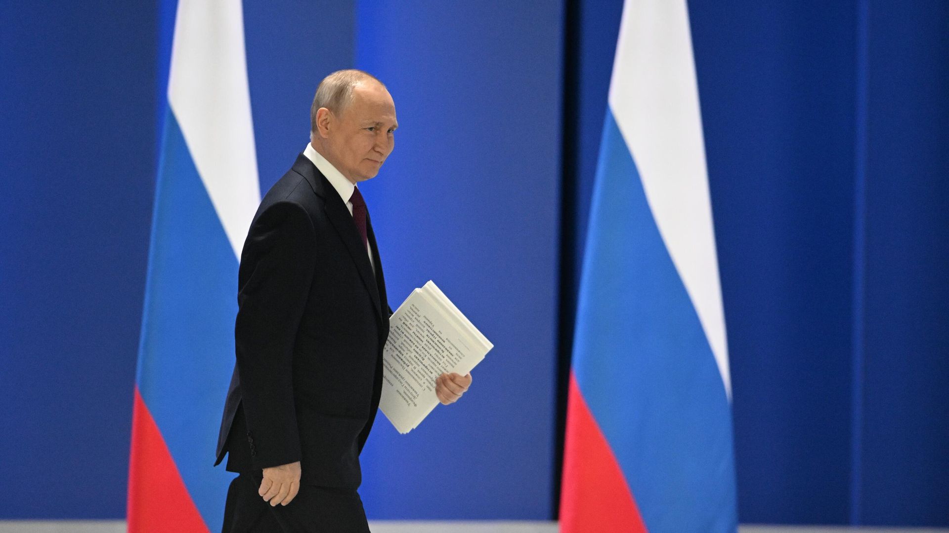 Президент России Владимир Путин перед началом ежегодного послания Федеральному собранию Президент России Владимир Путин перед началом ежегодного послания Федеральному собранию - РИА Новости, 1920, 29.02.2024