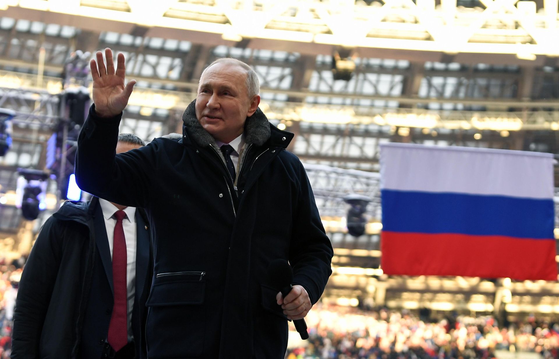 Президент РФ Владимир Путин на митинге-концерте Слава защитникам Отечества! Президент РФ Владимир Путин на митинге-концерте Слава защитникам Отечества! - РИА Новости, 1920, 22.02.2023