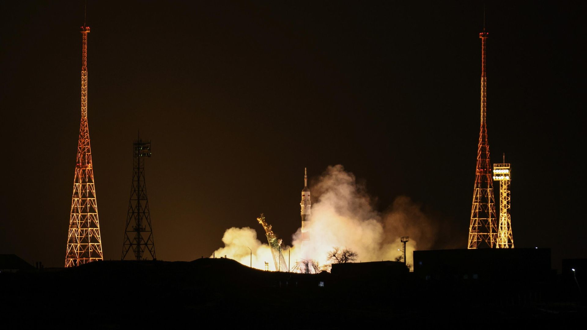 Запуск ракеты-носителя Союз-2.1а с беспилотным кораблем Союз МС-23 с космодрома Байконур - РИА Новости, 1920, 24.02.2023